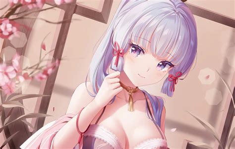 Wallpaper Girl Sexy Lingerie Bra Cleavage Long Hair Boobs Anime For Mobile And Desktop