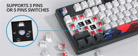 Amazon Ussixchare Wired Creamy Gaming Keyboard With Number Pad Hot Swappable