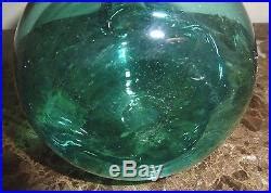 Vintage Blenko Sea Green Decanter High Vintage Glass Decanter