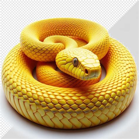 Uma Cobra Amarela Um Corpo Amarelo E Um Olho Preto PSD Premium