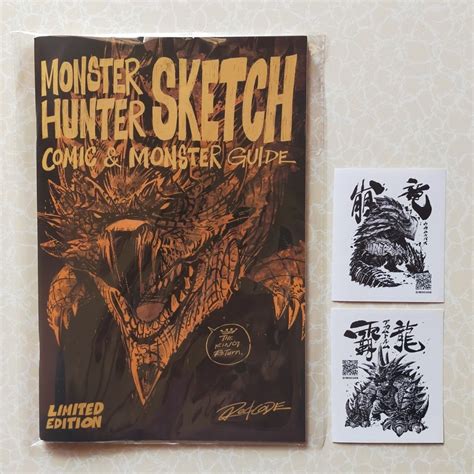 Preloved Artbook Monster Hunter Sketch Comic And Monster Guide Limited