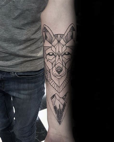 90 Tatuajes de lobos geométricos Con el significado