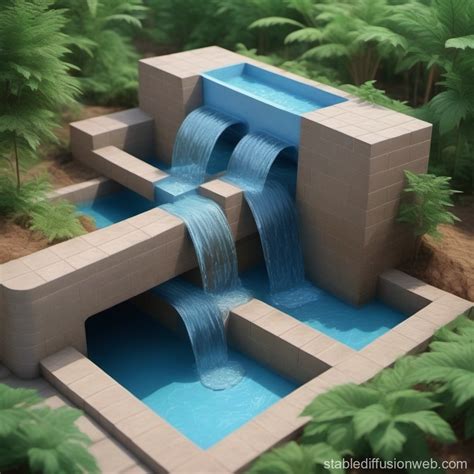 visualization  water supply system stable diffusion