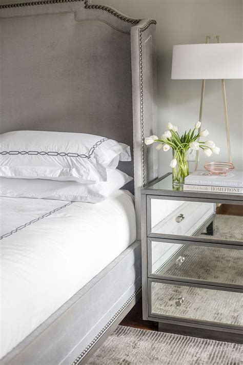 Mirrored Nightstand In Bedroom