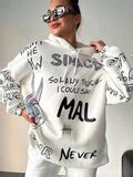 Retro letter bunny hoodie – The Woman Concept