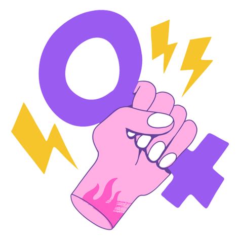 Diseño Png Y Svg De Símbolo De Trazo De Color De Feminismo Para Camisetas