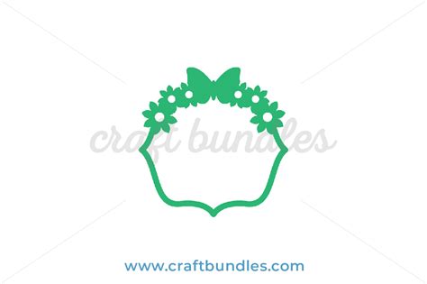 Flowers Frame SVG Cut File - CraftBundles