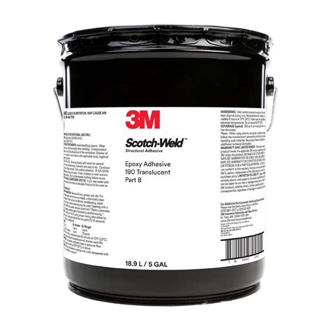 Bulk 3M DP190 Epoxy 5-Gallon Pails - Long 90-Minute Work Life Epoxy