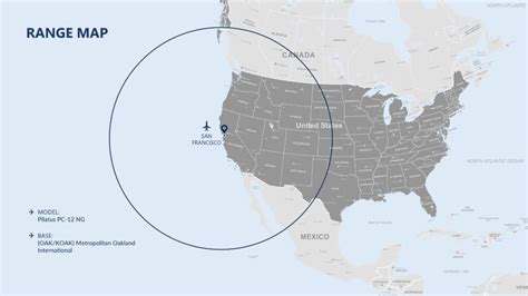 Pilatus PC12 NG Range Map PCJ Pacific Coast Jet