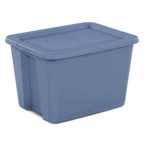 Sterilite 18 Gallon Tote Box Plastic Blue Moonlight