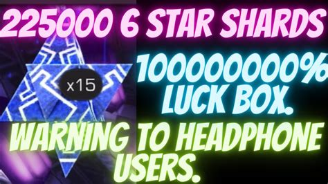 225000 Six Star Shards 15x Featured Six Stars 100000000 Luck Box Marvel Contest Of