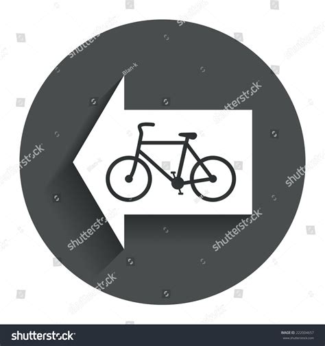 Bicycle Path Trail Sign Icon Cycle Stock Vector Royalty Free