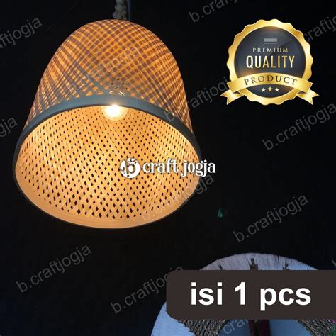 Jual Kap Lampu Gantung Bambu Isi 1 Pcs Lampu Dekorasi Model Tabung