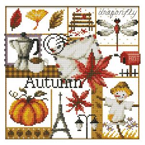 Counted Stamped Four Seasons Spring Cross Stitch 26 26cm