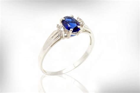 Sapphire Engagement Ring Birthstone Engagement Ring Diamond