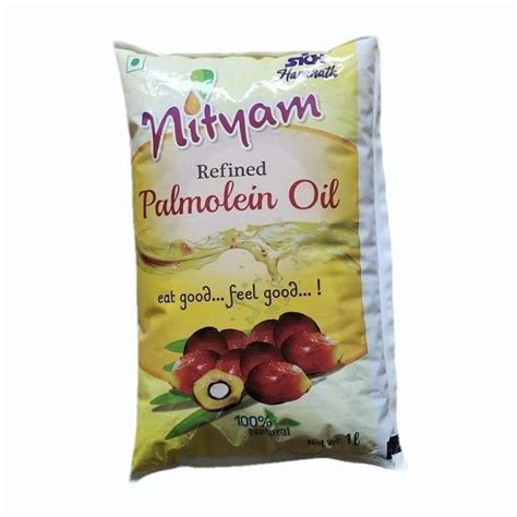 L Nityam Refined Palm Olein Oil Packaging Type Packet Packaging