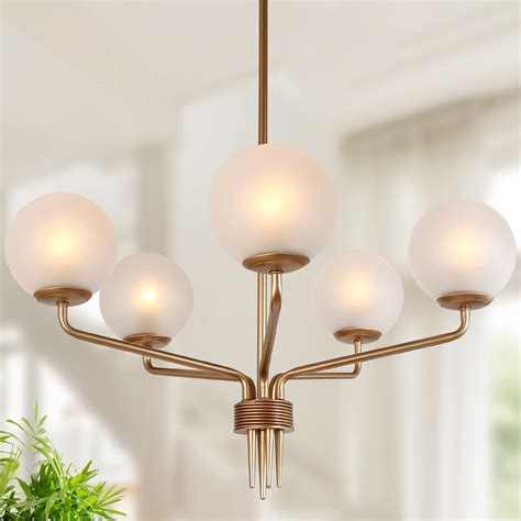 Buy KSANA Globe Chandeliers Dining Room Light Fixture With Frosted