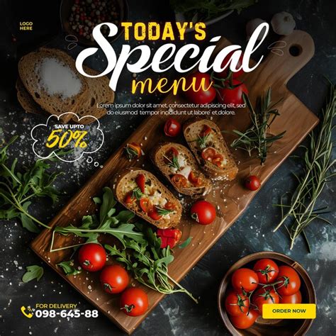 Premium PSD | Food menu design template