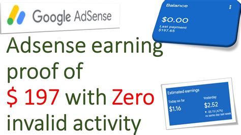 197 Earning Proof Of Adsense Earnings With Invalid Activity Admob