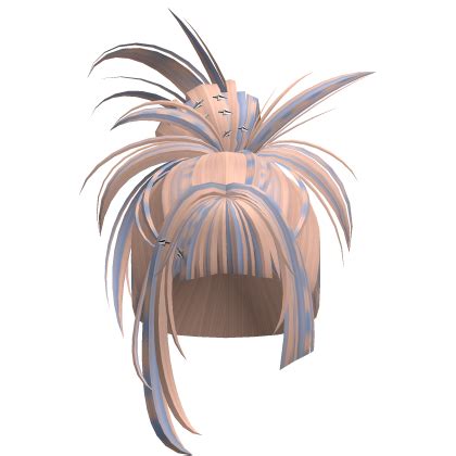 Spikey Anime Clipped Bun Scene Blonde And Blue Roblox