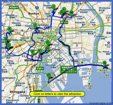 Tokyo Map Tourist Attractions - ToursMaps.com