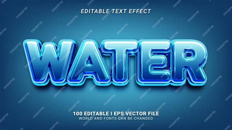 Premium Vector Water Text Effect