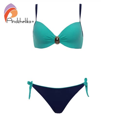 Andzhelika Sexy Push Up Bikinis Frauen Bikini Halter Badeanzug Feste Badeanzug Sommer Party