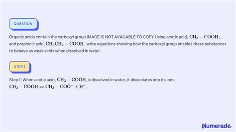 Solved Organic Acids Contain The Carboxyl Group Image Is Not Available