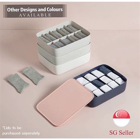SG Stock Drawer Organiser Wardrobe Organiser For Socks Lingerie Accessories Storage Stackable