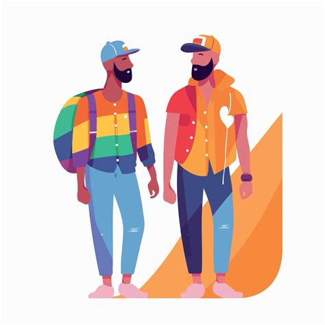 Lgbt Pride Day And Month Gay Men Couple 22605521 Vector Art At Vecteezy