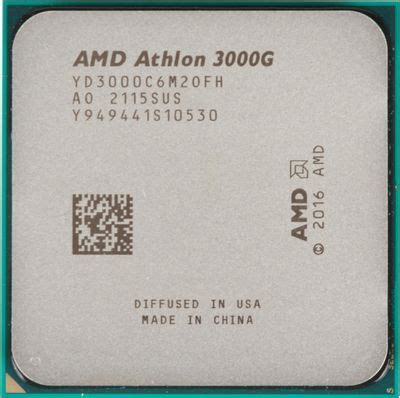 Характеристики Процессор AMD Athlon 3000G, AM4, OEM [yd3000c6m2ofh](Б/У ...