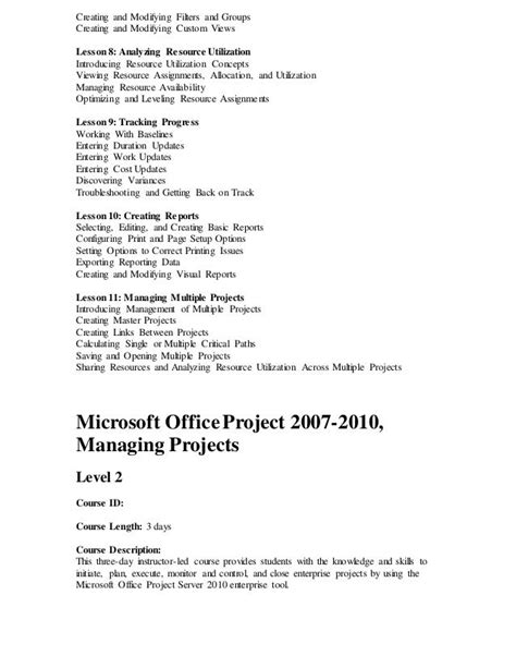 Project And Risk Management Level 1 2 3 And Ms Project