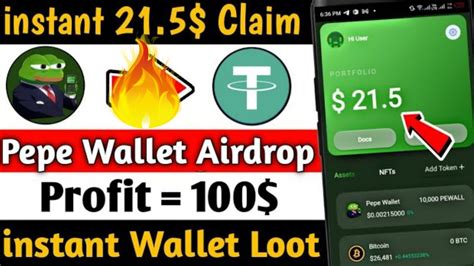 Pepe Wallet Instant 21 5 Claim Pepe Wallet Airdrop New Crypto