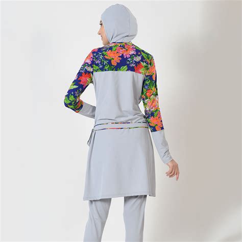 2020 New Fashion High Quality Floral Printed Plus Size Muslim Swimwear