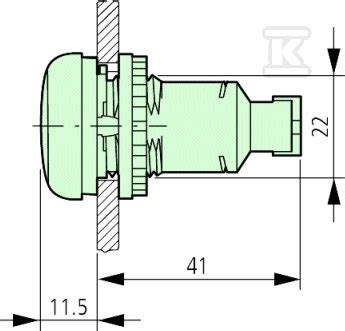 Lampka sygnalizacyjna kompakt płaska M22 LC X 216912