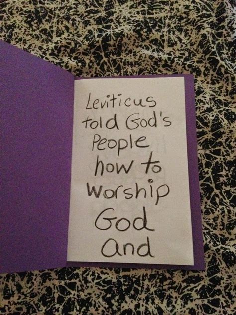 Children's Bible Lessons: Lesson - Leviticus
