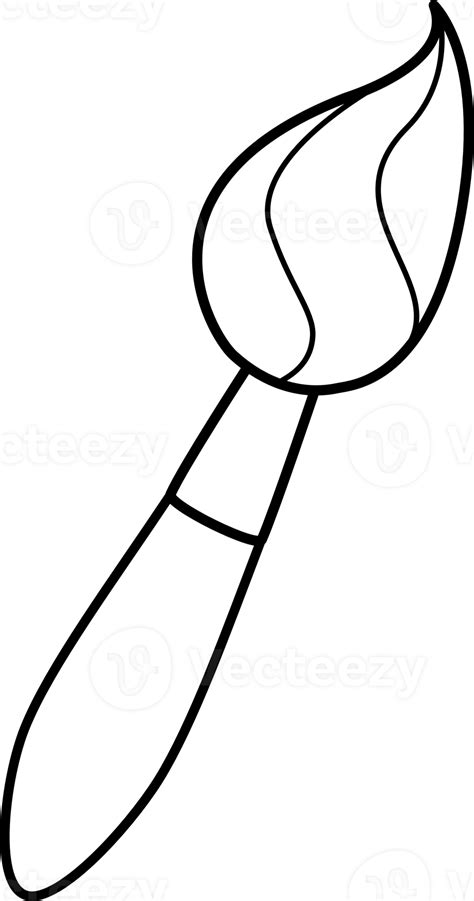 paintbrush outline hand drawn  png