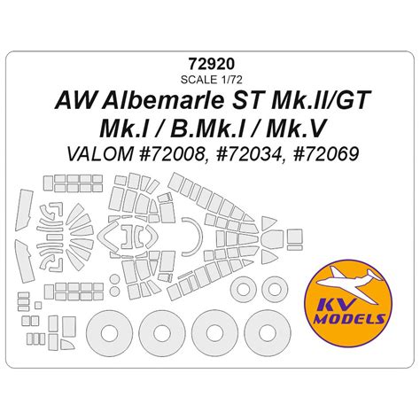 72920 KV Models 1/72 AW Albemarle ST Mk.II/GT Mk.I / B.Mk.I / Mk.V ...