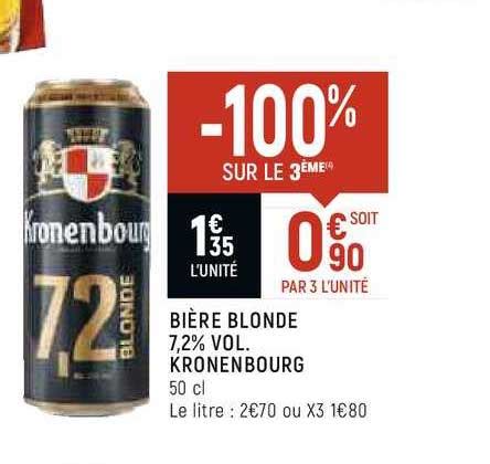Promo Bi Re Blonde Vol Kronenbourg Chez Spar Icatalogue Fr