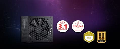 XPG Core Reactor II VE 850W 80+ Gold Full Modüler 120mm Fanlı Güç ...