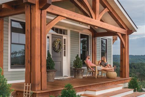 Upstate Timber Frame Home Craftsman Porch New York By