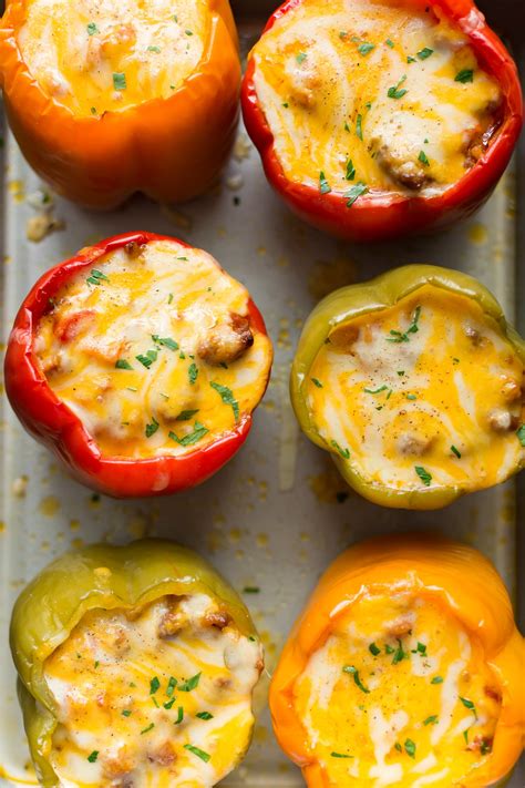 Sausage Stuffed Peppers • Salt And Lavender