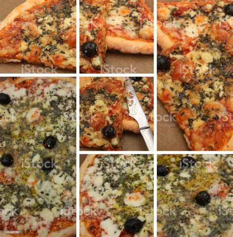 Cheese Pizza Stock Photo Download Image Now Baked Black Olive