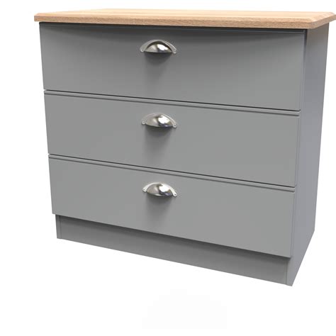 Victoria Ready Assembled 3 Drawer Chest