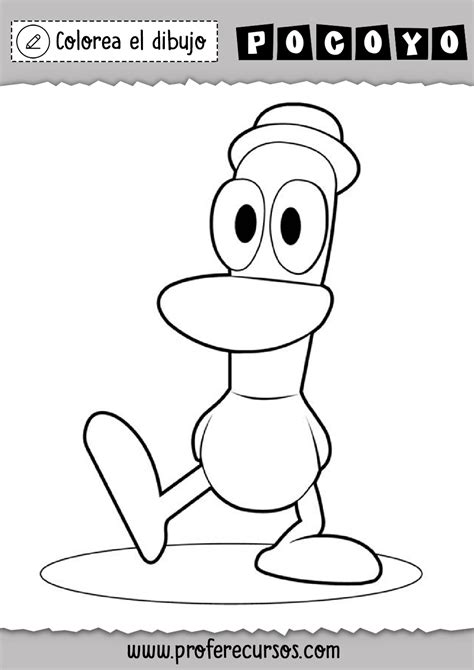 Pato Pocoyo Para Colorir - 9