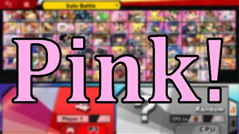 How To Make Your Character Select Screen PINK Smash Ultimate YouTube