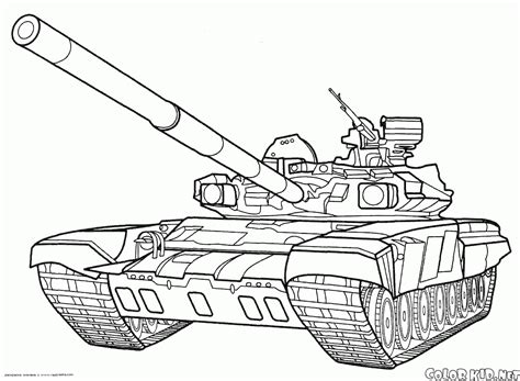Раскраска - Плавающий боевой танк
