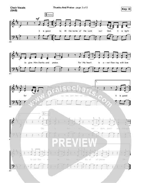 Thanks And Praise Worship Choir SAB Worship Choir SAB Sheet Music PDF