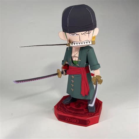 Zoro One Piece Free Papercraft Chibi By June Bringing The Pirate