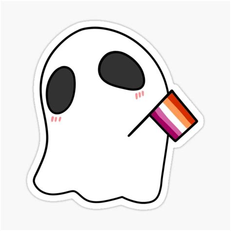 Lesbian Ghost Sticker For Sale By Spadesir Redbubble